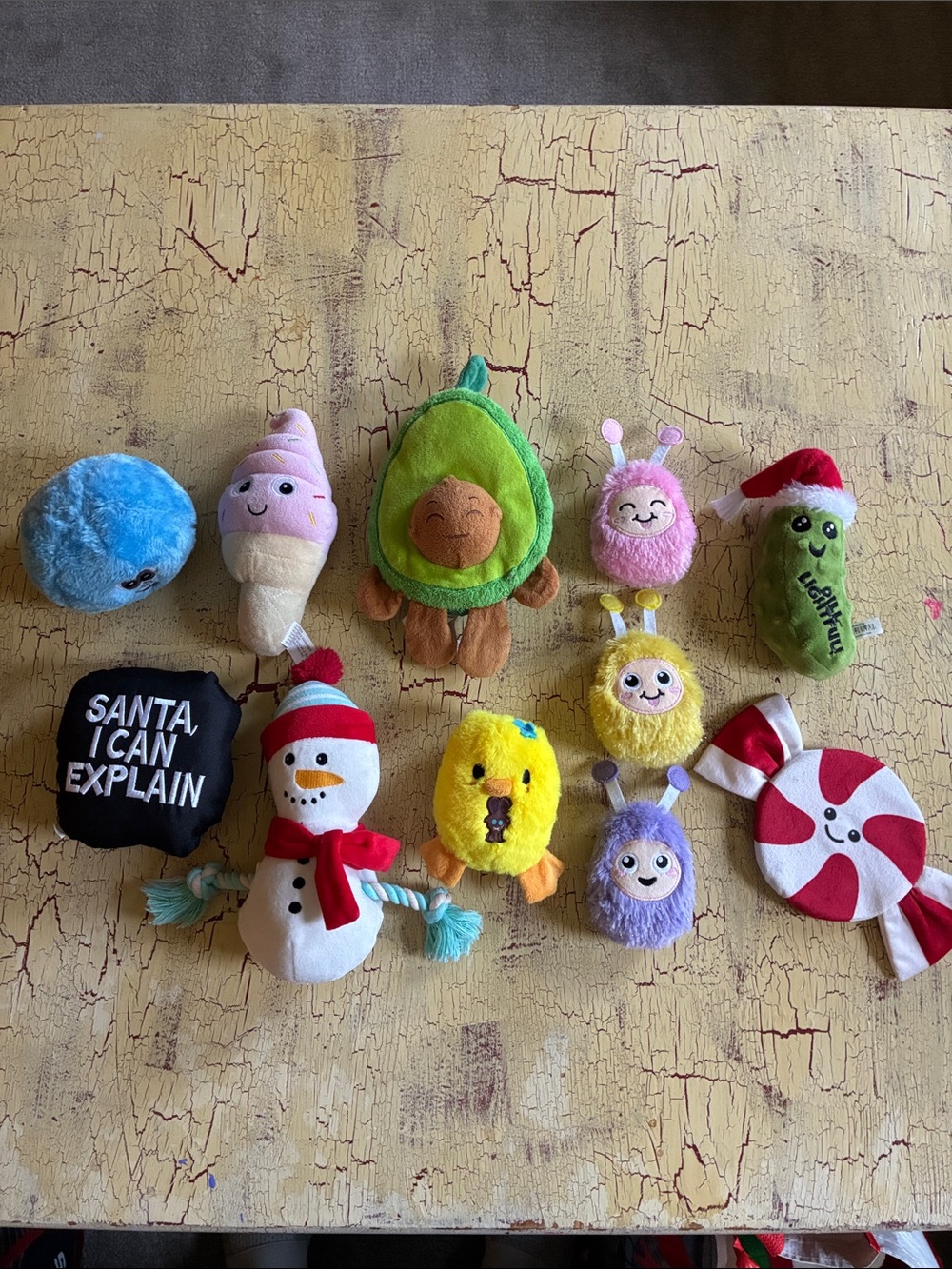 Various dog toys. No rips or tears